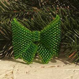 Bead Bow, Decoration For The Christmas Tree, A Gift, Decoration, New Year's Handicraft, Home - thumbnail 4
