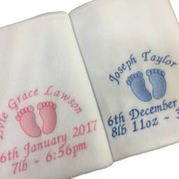 Personalised Baby Blanket, Birth/Christening Gift - thumbnail 2