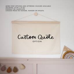 Custom Quote Wall Hanging - Choose Your Own Wording 70x50cm More Fonts & Lettering Colours Available - thumbnail 1