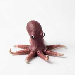 Whimsical Carved Wooden Octopus Figurine, Coastal Yarn Tentacle Sea Creature Decor, Quirky Nautical Desk Accessory, Ocean Lover Gift Idea - thumbnail 2