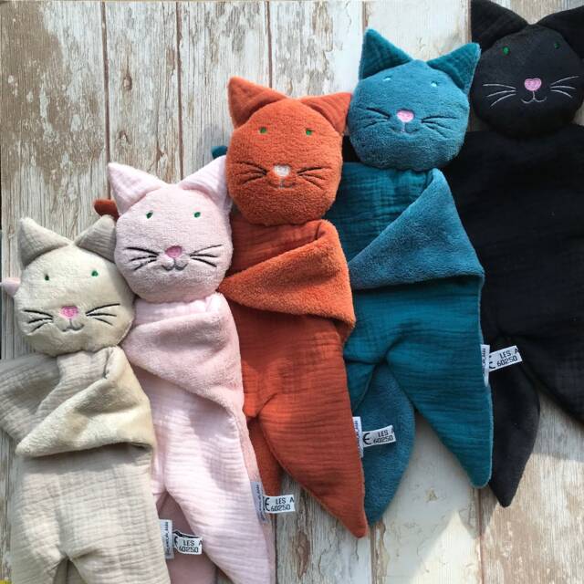Lovey Cat Blanket, Baby Shower Gift, Plush Toy, Security Pet Lover Cat Mom Gift, Expecting Mom Gift Idea - image 1