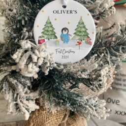 Personalised Baby's 1st Christmas Ornament, First Decoration, New Baby Gift, My Keepsake Bauble - thumbnail 2