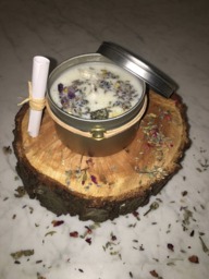 Halo Lavender Crystal Candle 8Oz Tin - thumbnail 1