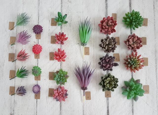 Artificial Succulents Succulent Plants Faux Fake Stems Favours Gifts - image 1
