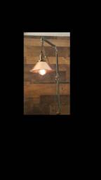 Floor Lamp Steampunk Industrial Edison Bulb Iron Flange Key Switch Antique Brass Finish Copper Cone Shade - thumbnail 2
