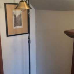 Floor Lamp Steampunk Industrial Edison Bulb Iron Flange Key Switch Antique Brass Finish Copper Cone Shade - thumbnail 3