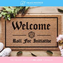 Dungeons & Dragons Doormat - Roll For Initiative D20 Dice Door Mat Custom Doormats Geek Gift - thumbnail 2
