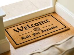 Dungeons & Dragons Doormat - Roll For Initiative D20 Dice Door Mat Custom Doormats Geek Gift - thumbnail 1