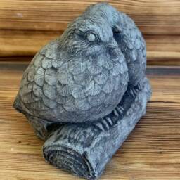 Stone Garden Cute Pair Of Love Birds Bird Blue Tits Statue Ornament - thumbnail 2