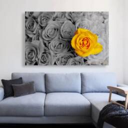 Tempered Glass Wall Art-Wall Decor-Glass Printing-Large Hangings-Flower Art-Yellow Rose Art -Floral Print - thumbnail 3