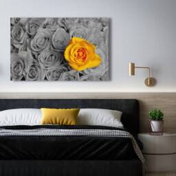 Tempered Glass Wall Art-Wall Decor-Glass Printing-Large Hangings-Flower Art-Yellow Rose Art -Floral Print - thumbnail 2