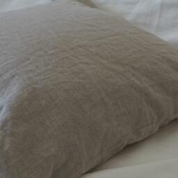 Dark Linen Pillow Case, Natural Linen in Dark Shade, Euro Sham, 12x16, 16x16, 18x18, 20x20, 24x24, 26x26 - thumbnail 3