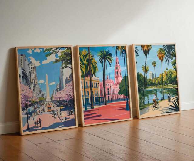 Buenos Aires Poster Set Of 3 - Argentina City Wall Art Prints Travel Home Decor South America Gift For Him Or Her - image 1