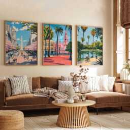Buenos Aires Poster Set Of 3 - Argentina City Wall Art Prints Travel Home Decor South America Gift For Him Or Her - thumbnail 3