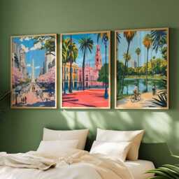 Buenos Aires Poster Set Of 3 - Argentina City Wall Art Prints Travel Home Decor South America Gift For Him Or Her - thumbnail 2