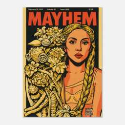 Lady Gaga Mayhem Poster Vintage Comic Book Style Art Print - thumbnail 1