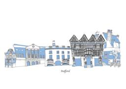 English Town Picture - Staffordshire Picture Old Building - thumbnail 1