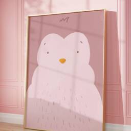 Pauli Penguin Poster Old Pink I Antarctica, Children's Room Decoration, Living Poster, Download, Mural, Wall Picture - thumbnail 2