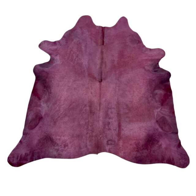 Violet Dyed Genuine Cowhide Rug - Mulled Wine Tone Unique Hair On Hide - image 1
