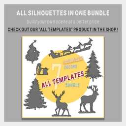 Diy Outdoor Christmas Decorations - Make A Reindeer & Tree Holiday Yard Art With Trace Cut Printable Templates Cnc Files - thumbnail 4