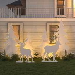 Diy Outdoor Christmas Decorations - Make A Reindeer & Tree Holiday Yard Art With Trace Cut Printable Templates Cnc Files - thumbnail 2