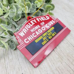 Chicago Cubs Personalized Wrigley Field Marquee Sign Christmas Ornament Custom Gifts Message Mlb Baseball Illinois Acrylic - thumbnail 1