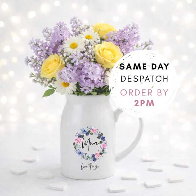 Mothers Day Personalised Vase Gift, Birthday Gift For Mum , Grandparents Gift, Nan Mum, Custom Vase, For Her - image 1