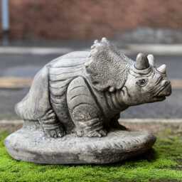 Concrete Dinosaur Figurine Stone Baby Dino Sculpture Outdoor Animal Ornament Garden Front Door Decor Wildlife Statue Gift - thumbnail 2