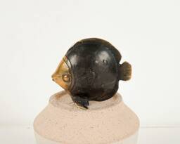 Bronze Fish Figurine, 2.3 Inch Animal Statue, Brass Decor, Ornament, Art, Nursery Gift For Women, Birthday
