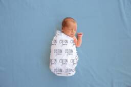 Personalized Baby Name Swaddle Blanket, Gift, Custom Coming Home, Gender Neutral Hospital Shower Gift - thumbnail 1