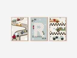 Car & Transport Set Of Prints, Perfect For A Playroom, Nursery Or Bedroom - Prints Only - thumbnail 1