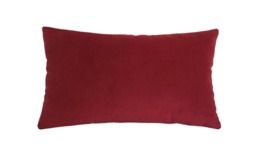 Red Velvet Suede Decorative Throw Pillow Cover/Case Cushion 12x18 - thumbnail 1