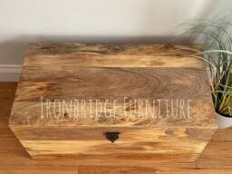 Large Mango Wood Trunk - 85cm Wide. Ideal For Storage Or Coffee Table - thumbnail 1