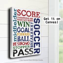 Print Soccer Wall Decor Art Sports For Boys Room Decor Boys Print Sign - thumbnail 2