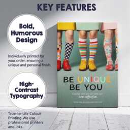 Colourful Patterned Socks Fashion Typography Poster Canvas Wall Art Print Decor Picture Ready To Hang - thumbnail 2