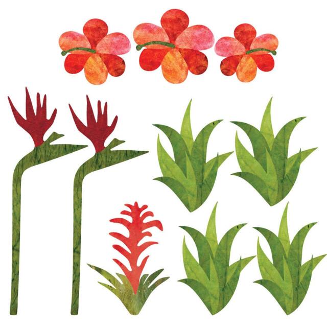 Jungle Flowers & Foliage Wall Sticker Decal Pack For Kids - Sku188-17 - image 1