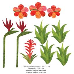 Jungle Flowers & Foliage Wall Sticker Decal Pack For Kids - Sku188-17 - thumbnail 2