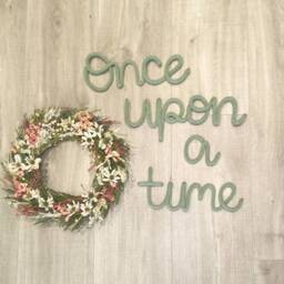 Once Upon A Time Knitted Words Nursery Wall Reading Sign Wool Wire Personalised Decor Flatlay Prop - thumbnail 2