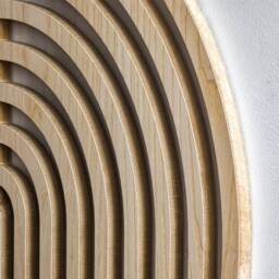 Round Wood Wall Art - Modern Geometric Decor Minimalist Wall Art Boho Abstract Wood Panels - thumbnail 3