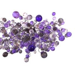 Hanging Chandeliers With Purple, Gray & Clear Bubbles Lighting For Dining Room - thumbnail 3