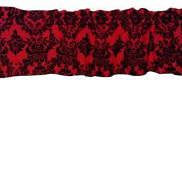 Flocked Floral Damask Window Valance Curtain Top/Treatment Kitchen Bedroom Classroom Diner Rv Home D??cor - thumbnail 3