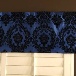 Flocked Floral Damask Window Valance Curtain Top/Treatment Kitchen Bedroom Classroom Diner Rv Home D??cor - thumbnail 4