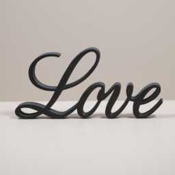 Love Ornament - Freestanding Word Home Decor Cursive Style Small Shelf Display - thumbnail 1