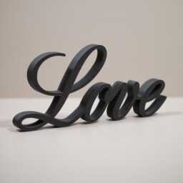 Love Ornament - Freestanding Word Home Decor Cursive Style Small Shelf Display - thumbnail 2