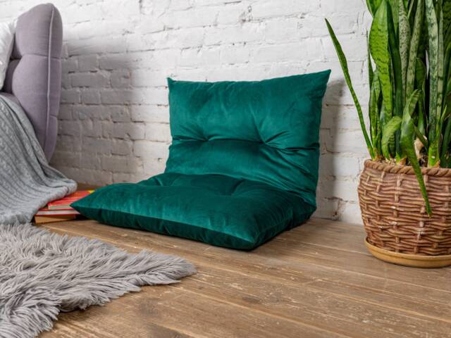 Custom Size Floor Cushion, Large & Small Pillow, Velvet Seat Sofa, French Bench Cushion Couch - image 1