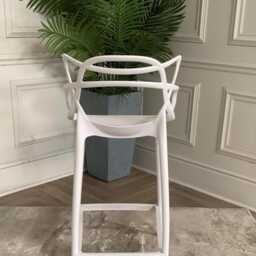 77cm White Breakfast Bar Stool Masters Style Kitchen Chair Restaurant Pub Outdoor Dining Cafe Plastic - thumbnail 2