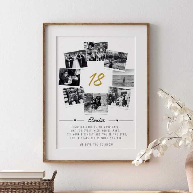 Custom Polaroid Photo Collage First Wedding Anniversary Gift For