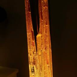 Waterfall Oak Wood Resin Floor Lamp Modern Led Standing Lamp - thumbnail 3