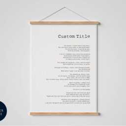 Custom Text Print - Personalized Quote Wall Art Wedding Vows Gift Song Lyrics Bespoke Fine Typography - thumbnail 2