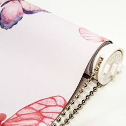 Pink Butterflies Roller Blind, Children's Made To Measure, Butterfly Blackout Blind - thumbnail 3